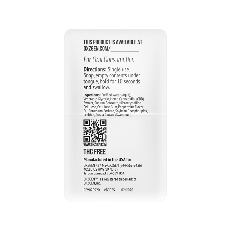 20 MG Nano CBD Tincture Snap 6 Pack