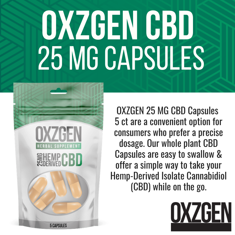 25 MG CBD Capsules 5 CT 2 Pack