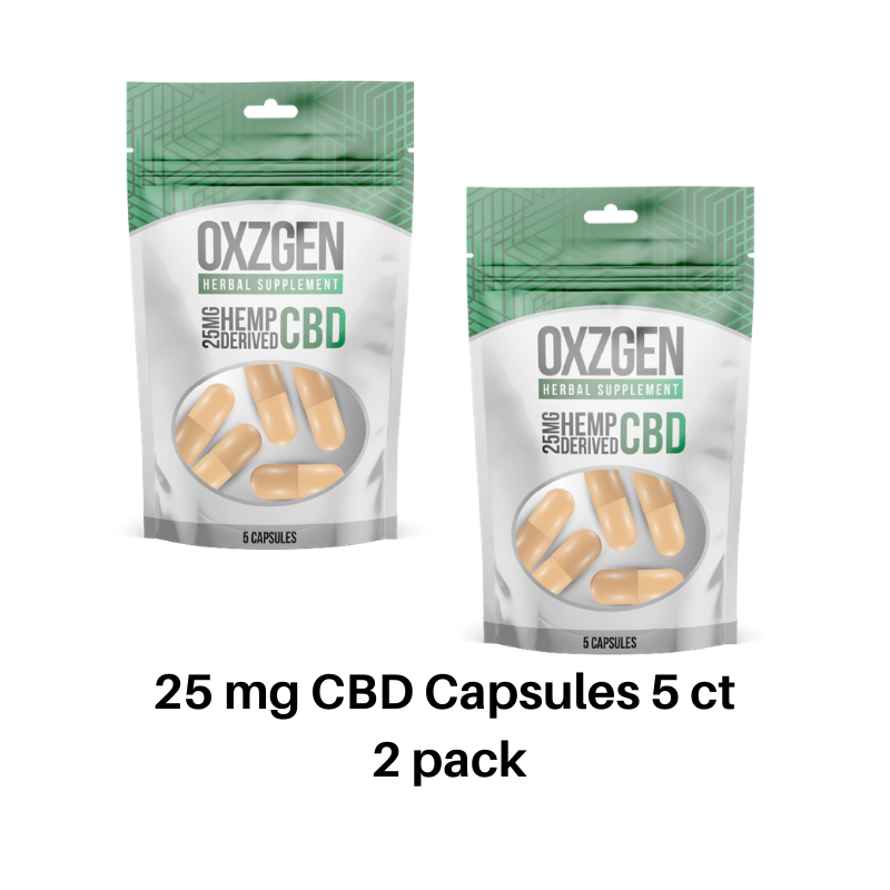 25 MG CBD Capsules 5 CT 2 Pack