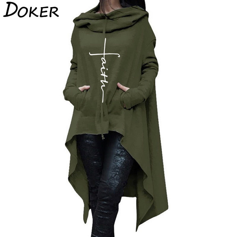 Women's Faith Print Long Sleeve Sweatshirt