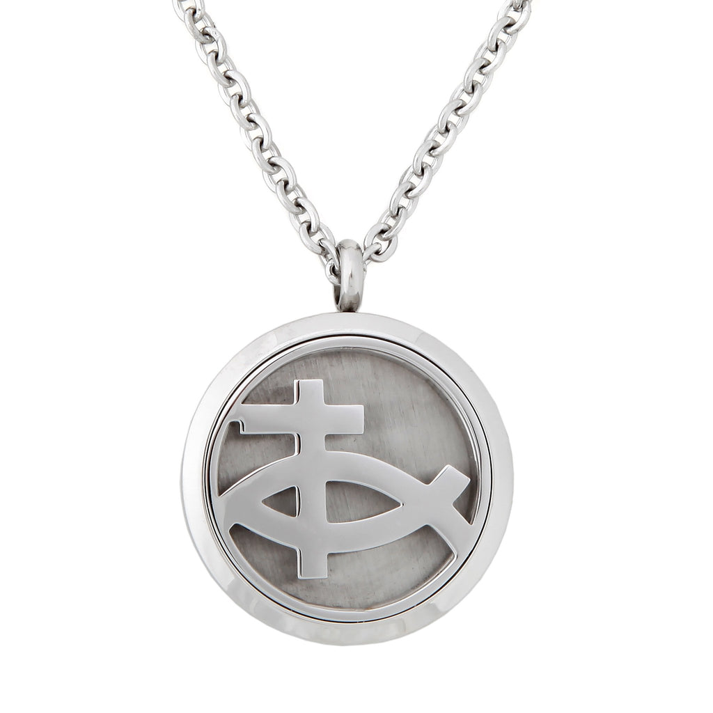 Christian Fish Aromatherapy Essential Oil Diffuser Necklace