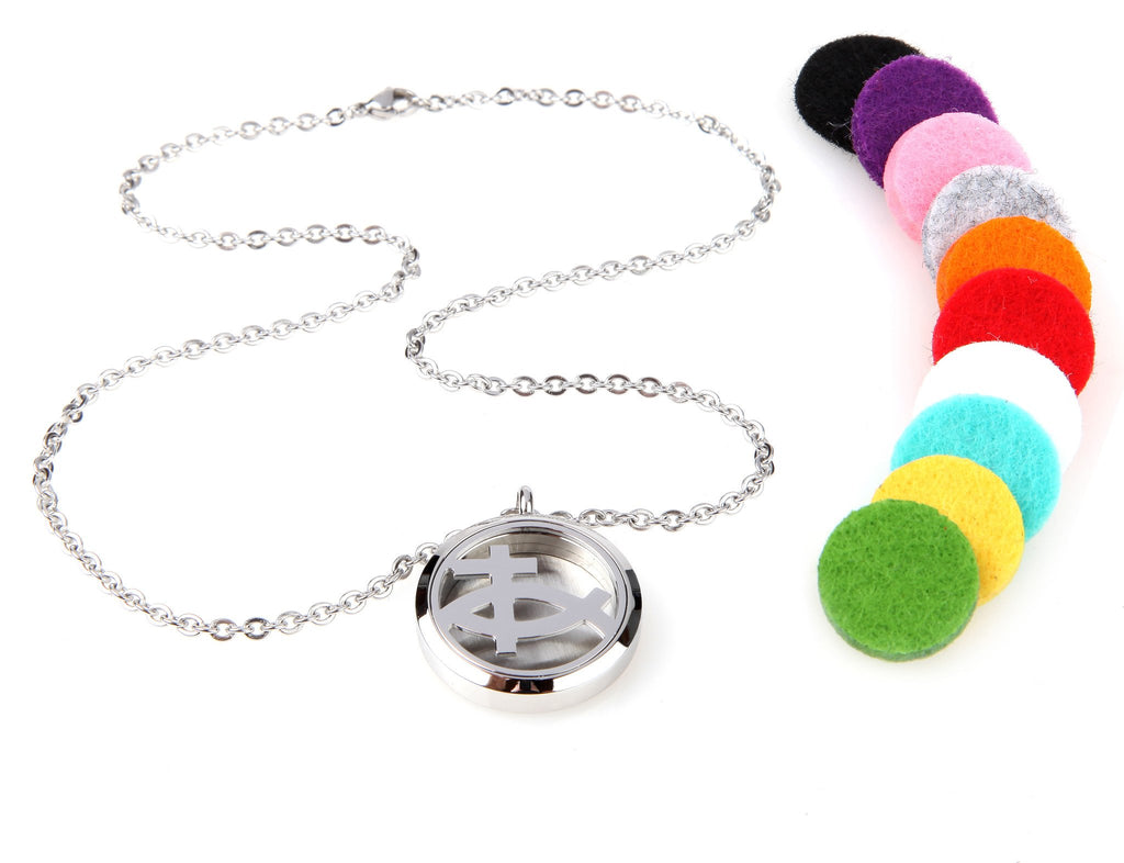 Christian Fish Aromatherapy Essential Oil Diffuser Necklace