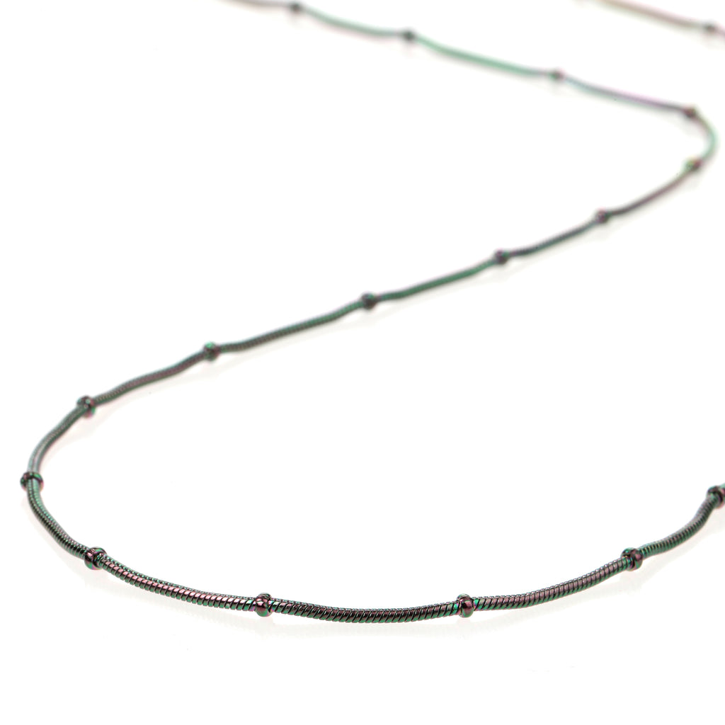 24" Hypo-Allergenic Ball Beaded Stainless Steel Chain with Lobster Claw Claps