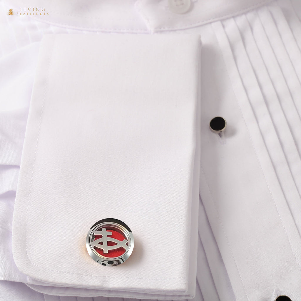 Aromatherapy Diffuser Stainless Steel Cufflink - Christian Jesus Fish