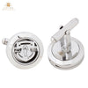 Aromatherapy Essential Oil Diffuser Sport Cufflinks with 20 Colored Hypo-Allergenic Pads