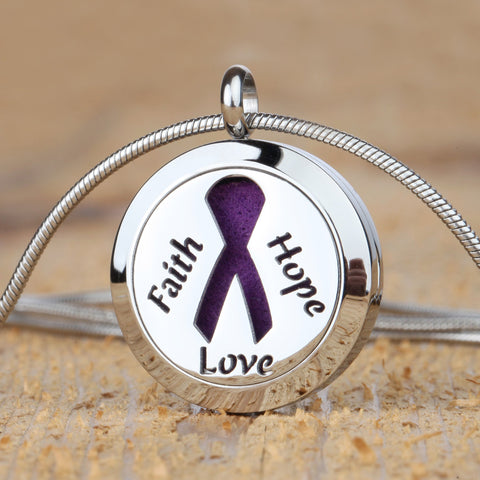 Faith Hope Love Aromatherapy Essential Oil Diffuser Necklace