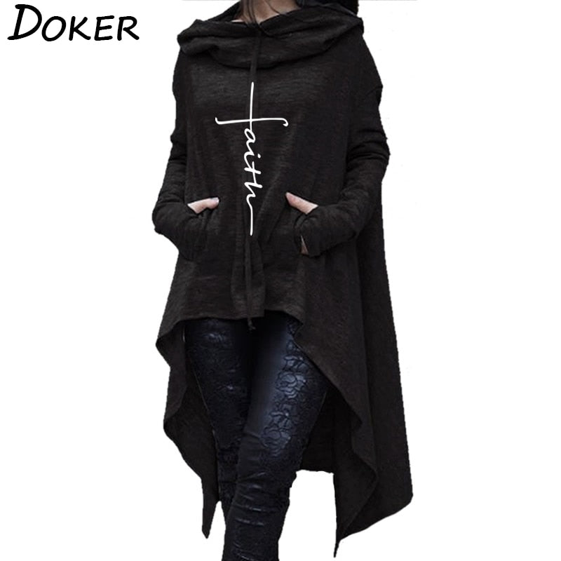 Women's Faith Print Long Sleeve Sweatshirt