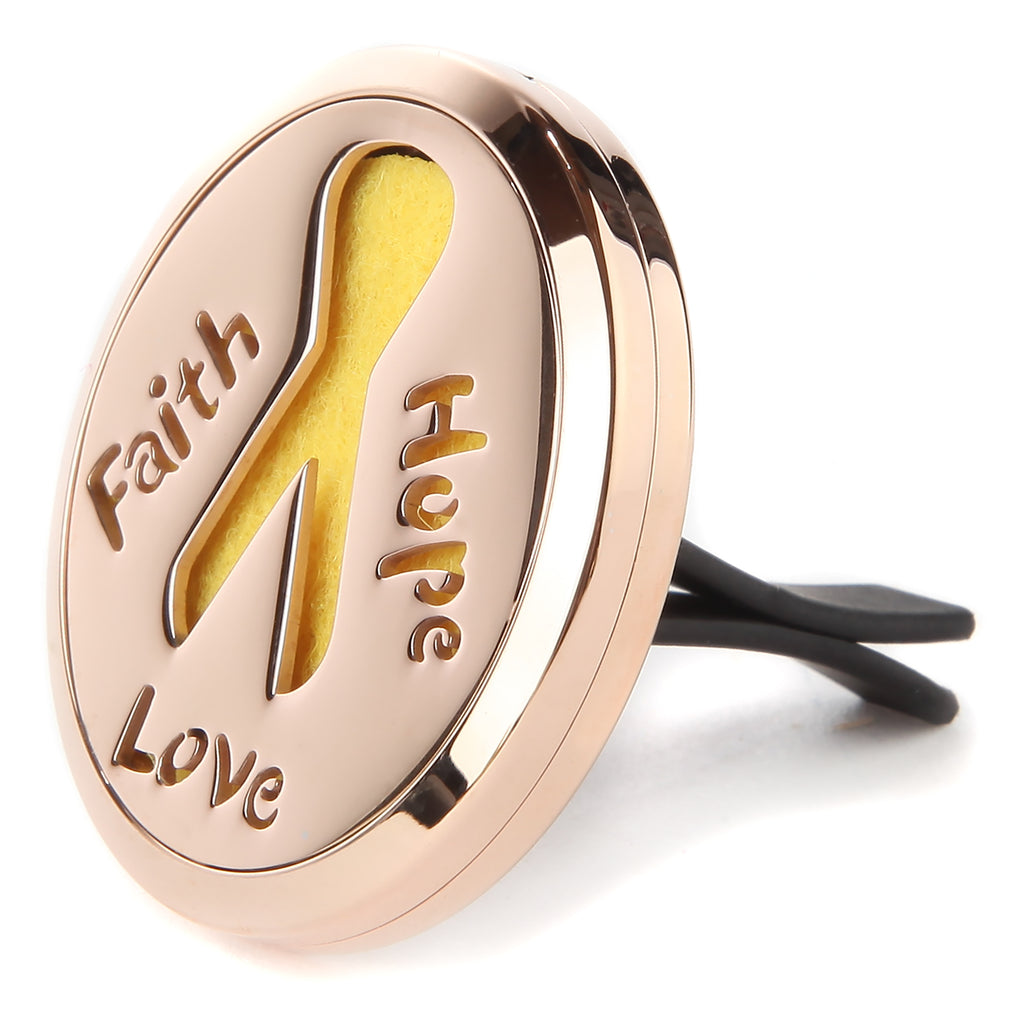 Car Diffuser Aromatherapy Cancer Awareness Faith Hope Love