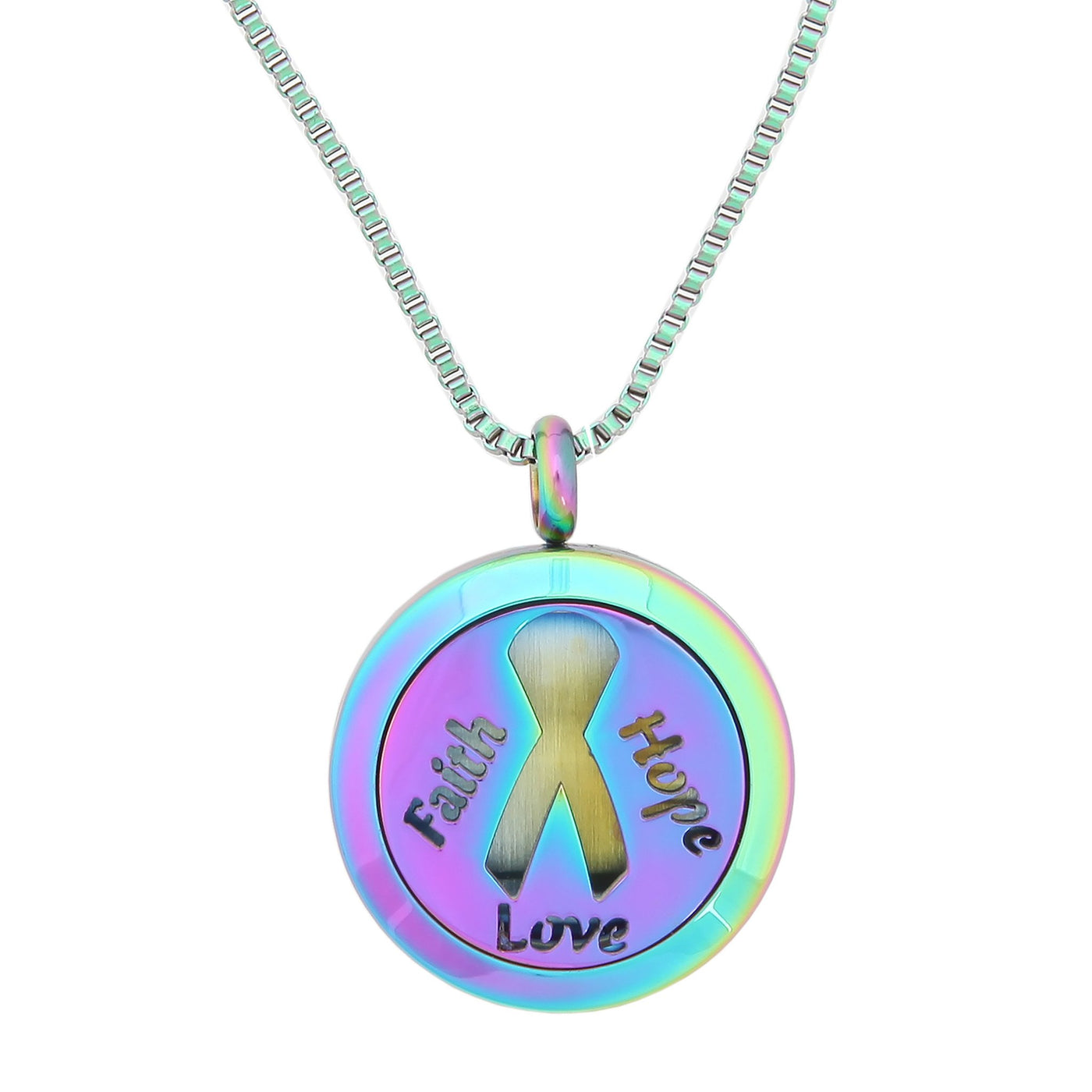 Faith Hope Love Aromatherapy Essential Oil Diffuser Necklace