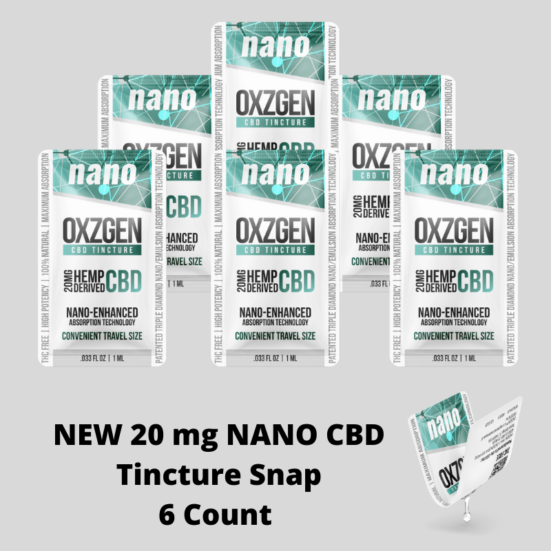 20 MG Nano CBD Tincture Snap 6 Pack